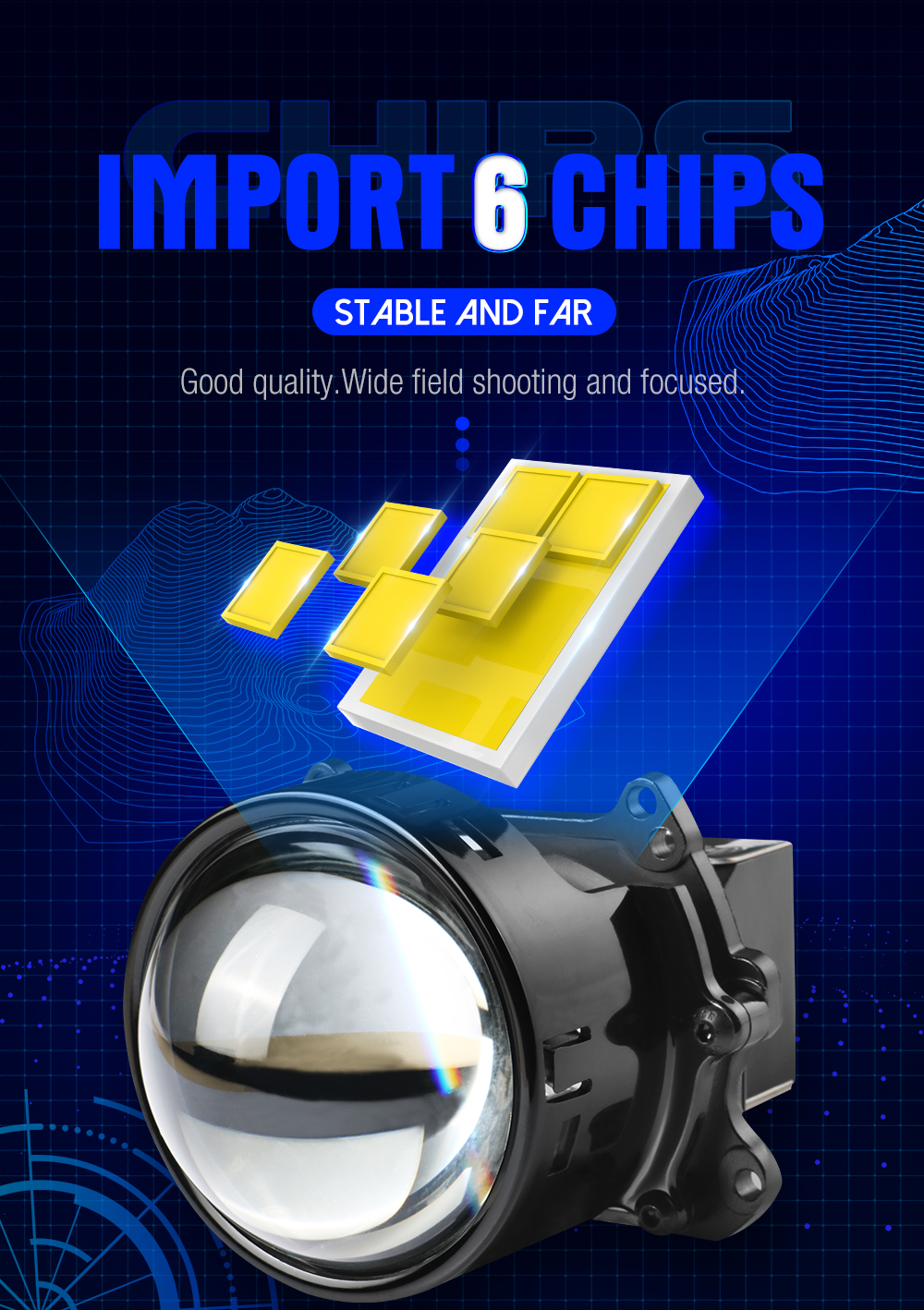 Xenplus LP6 LED Headlight Lens for Bright Night Driving detail